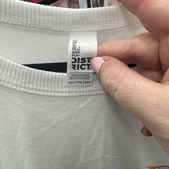 “Knee Deep in the Water Somewhere” High Neck Cotton Halter Top, White | size XXL - Picture 3 of 3